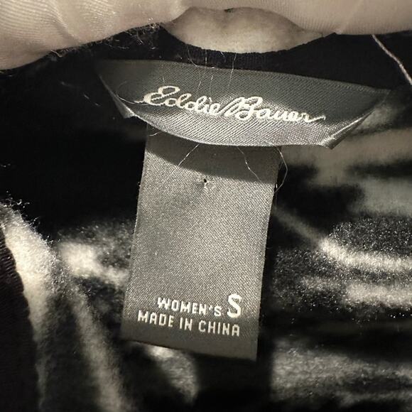 EDDIE BAUER | Women’s Aztec Fleece Pullover Black White | Small - Picture 7 of 8